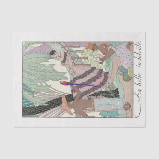 George Barbier, Art Deco Tissue Paper Tissuepapier (Voorkant)