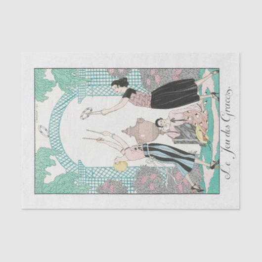 George Barbier, Art Deco Tissue Paper Tissuepapier (Voorkant)