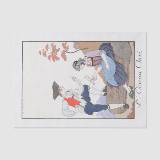 George Barbier, Art Deco Tissue Paper Tissuepapier (Voorkant)