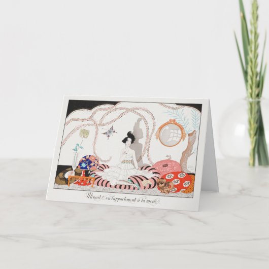 George Barbier, Carte de remerciements Art déco (Devant)