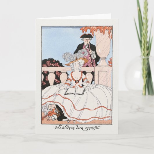 George Barbier, Carte de remerciements Art déco (Devant)