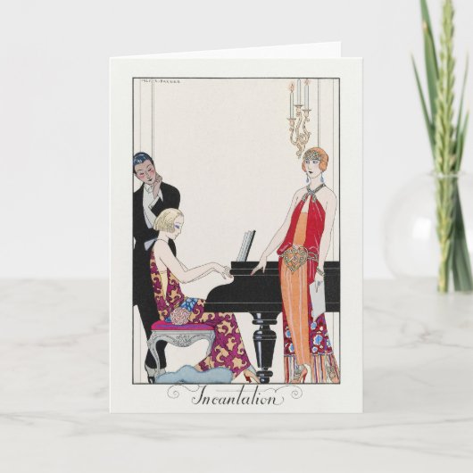 George Barbier, Carte de remerciements Art déco (Devant)