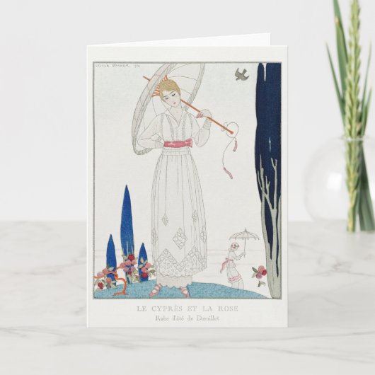 George Barbier, Carte de remerciements Art déco (Devant)