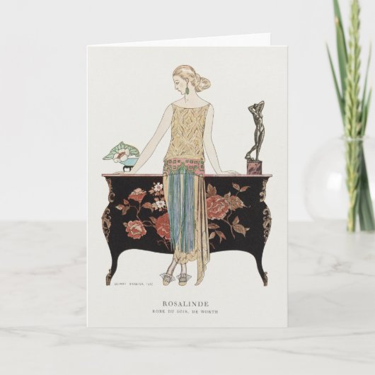 George Barbier, Carte de remerciements Art déco (Devant)