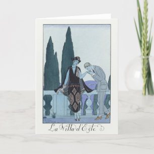 George Barbier, Carte de remerciements Art déco