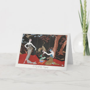 George Barbier, Carte de remerciements Art déco