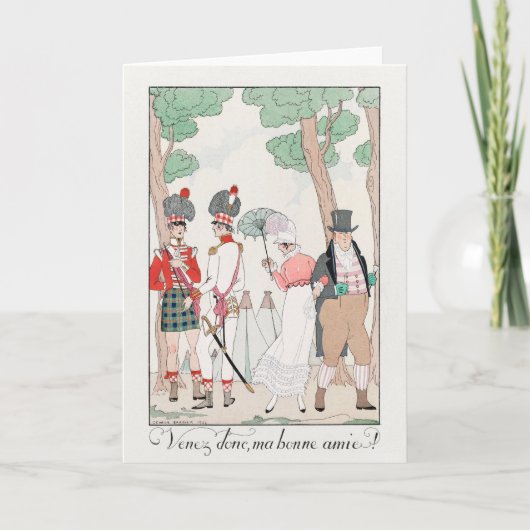 George Barbier, Carte de remerciements Art déco (Devant)