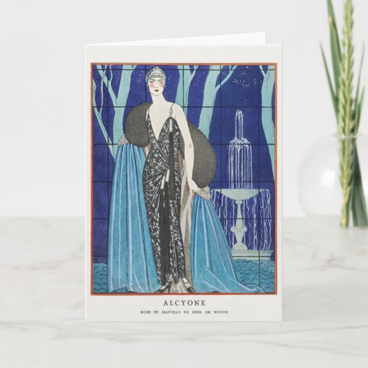 George Barbier, Carte de remerciements Art déco (Devant)