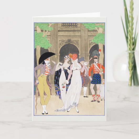 George Barbier, Carte de remerciements Art déco (Devant)