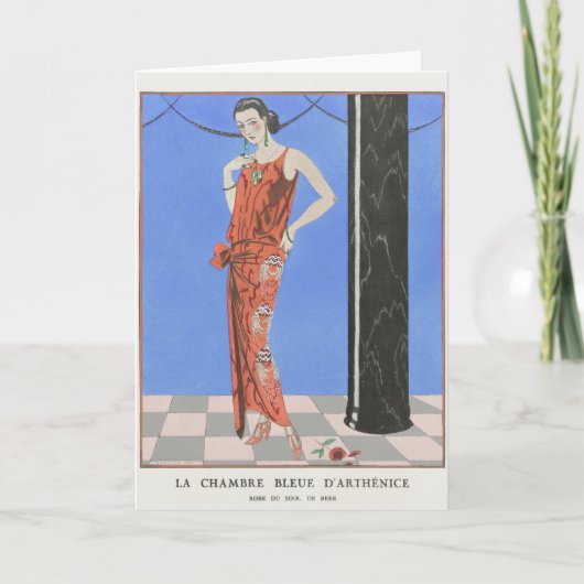 George Barbier, Carte de remerciements Art déco (Devant)