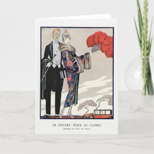 George Barbier, Carte de remerciements Art déco