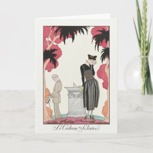 George Barbier, Carte de remerciements Art déco (Devant)