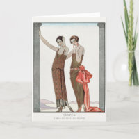 George Barbier, Carte de remerciements Art déco