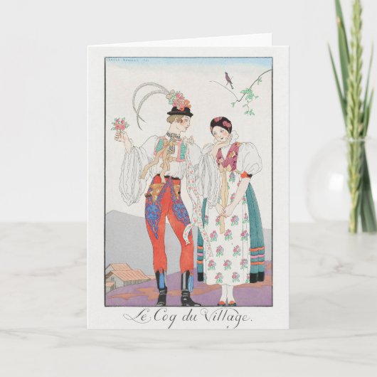 George Barbier, Carte de remerciements Art déco (Devant)