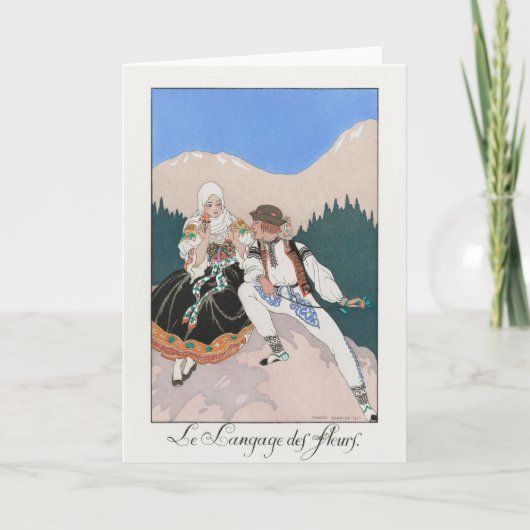 George Barbier, Carte de remerciements Art déco (Devant)