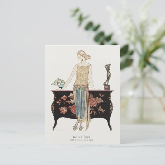 George Barbier, carte postale Art déco (Debout devant)