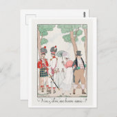 George Barbier, carte postale Art déco (Devant / Derrière)