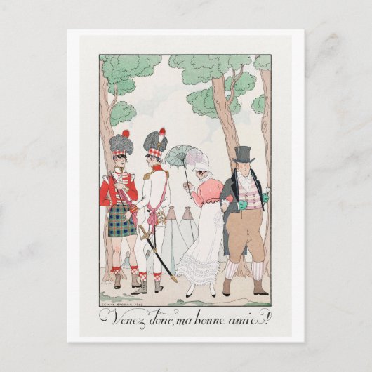 George Barbier, carte postale Art déco (Devant)