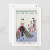 George Barbier, carte postale Art déco (Devant / Derrière)