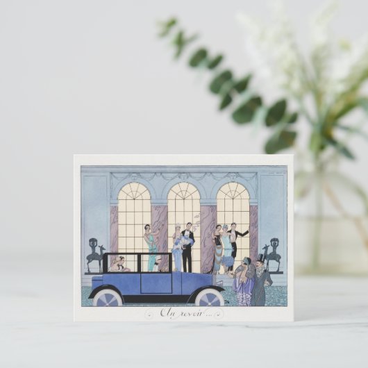 George Barbier, carte postale Art déco (Debout devant)