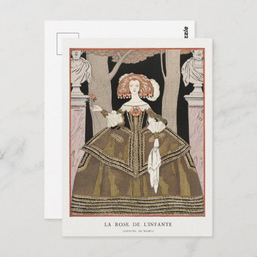 George Barbier, carte postale Art déco (Devant / Derrière)