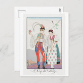 George Barbier, carte postale Art déco (Devant / Derrière)