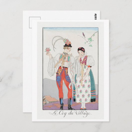 George Barbier, carte postale Art déco (Devant / Derrière)