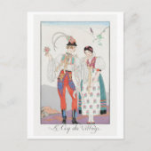 George Barbier, carte postale Art déco (Devant)