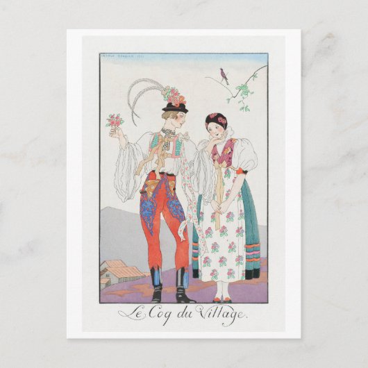 George Barbier, carte postale Art déco (Devant)