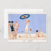 George Barbier, carte postale Art déco (Devant / Derrière)