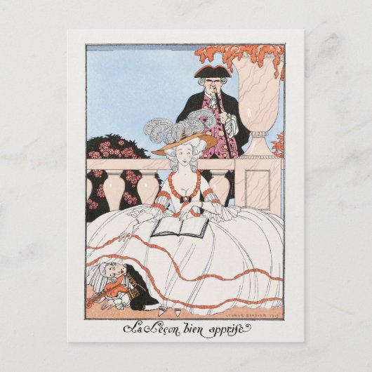George Barbier, carte postale Art déco (Devant)