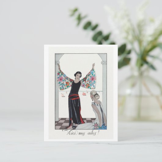 George Barbier, carte postale Art déco (Debout devant)