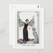 George Barbier, carte postale Art déco (Devant / Derrière)