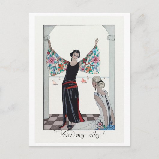 George Barbier, carte postale Art déco (Devant)
