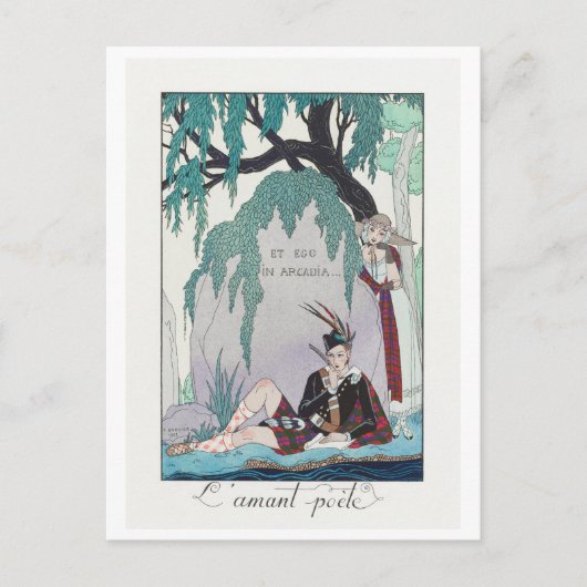 George Barbier, carte postale Art déco (Devant)