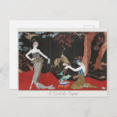George Barbier, carte postale Art déco (Devant / Derrière)