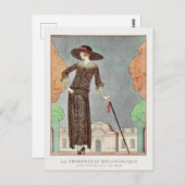 George Barbier, carte postale Art déco (Devant / Derrière)