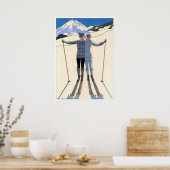  George Barbier Couple Skiing 1925 Fine Ar Poster (Keuken)