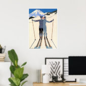  George Barbier Couple Skiing 1925 Fine Ar Poster (Thuiskantoor)