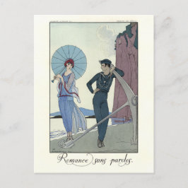 George Barbier Romance Zonder woorden Mode Bord Briefkaart