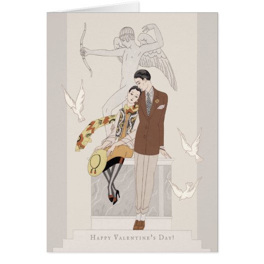 George Barbier Valentine Love couple CC1222 Card (Devant)