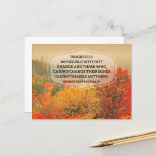 George Bernard Shaw Inspirerend uitspraak "Change" Briefkaart