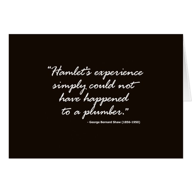 George Bernard Shaw op Hamlet (Voorkant Horizontaal)