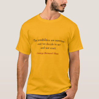 George Bernard Shaw over reactie Tshirt