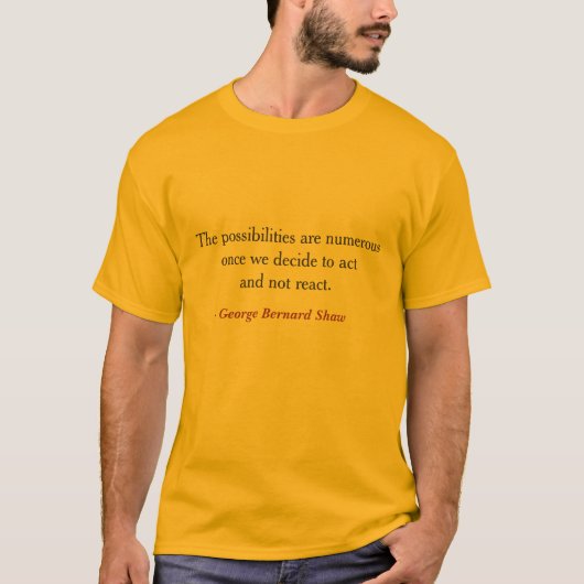 George Bernard Shaw over reactie Tshirt (Voorkant)