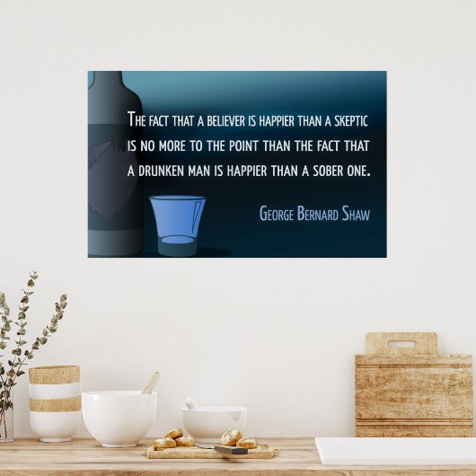 George Bernard Shaw | Poster sur la sobriété (Cuisine)