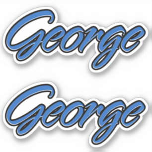 George Blue Autocollant Autocollant