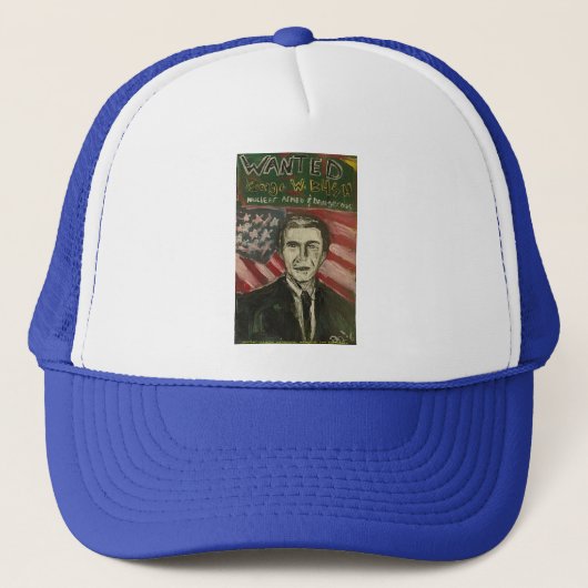george bush voulait un casquette bleu/blanc (Devant)