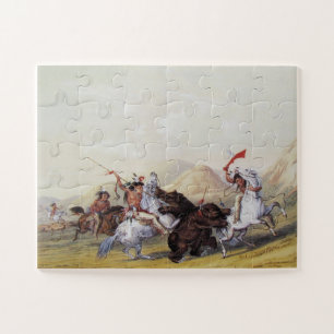 George Catlin Aanval op de Grijze Beer 1844 Legpuzzel