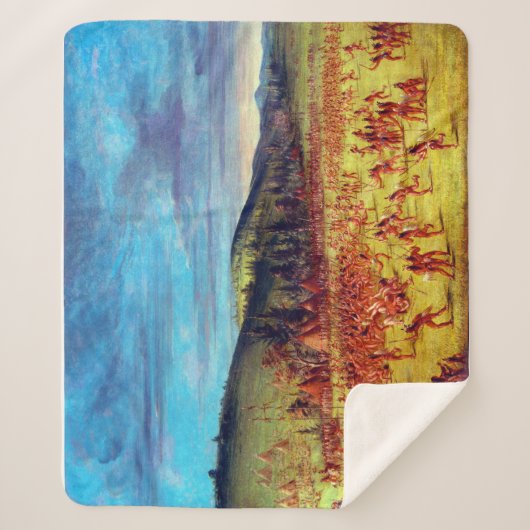 George Catlin Ball-play van de Choctaw Ball Up Sherpa Deken (Voorkant)